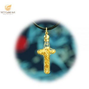 Mặt dây chuyền vàng hình Chữ thập mat day truyen chu thap