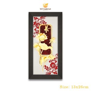 tranh chuon chuon hoa sen 13x26cm