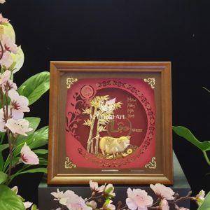 tranh heo cay truc 23x23 2
