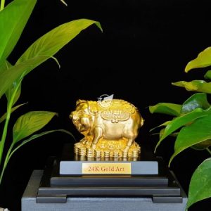 Tượng Heo phong thủy dát vàng (14x17x22cm) tuong heo tai loc dat vang 317 600x450 1