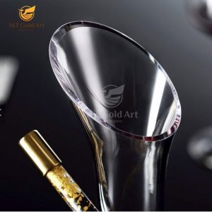 Bình chiết rượu vang pha lê đúc vàng (D001) 3 2