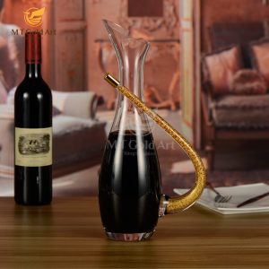 Bình chiết rượu vang pha lê đúc vàng (D001) 6 1