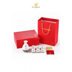 bộ bình ly uống rượu GP03 hoa văn