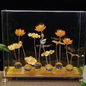 Hồ hoa sen dát vàng- Quà tặng đối tác nước ngoài ý nghĩa