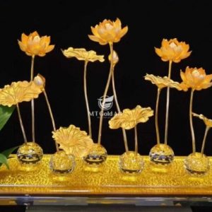 Hồ hoa sen dát vàng- Quà tặng đối tác nước ngoài ý nghĩa