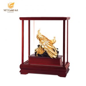 món quà cưới chim cong dat vang 17x29x34cm 1