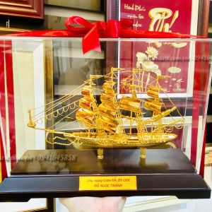 qua tang sep Giam Doc BS CKII Do Ngoc Thanh mo hinh thuyen1