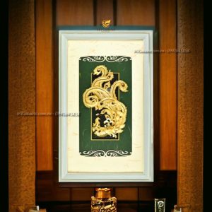 quà tặng sếp nữ cao cấp- tranh phượng hoàng dát vàng