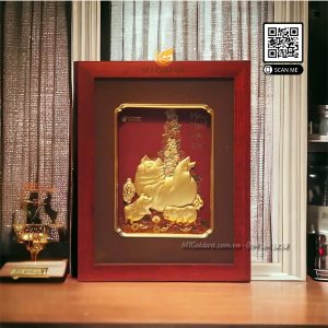 quà tết cao cấp ý nghĩa- tranh heo tài lộc