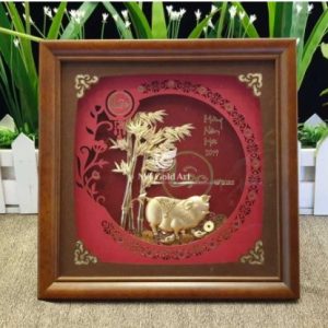 Tranh heo tài lộc- Quà tết cao cấp, ý nghĩa