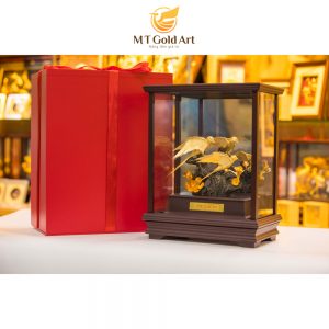 Tượng đôi chim én dát vàng 17x29x34cm tuong doi en 2