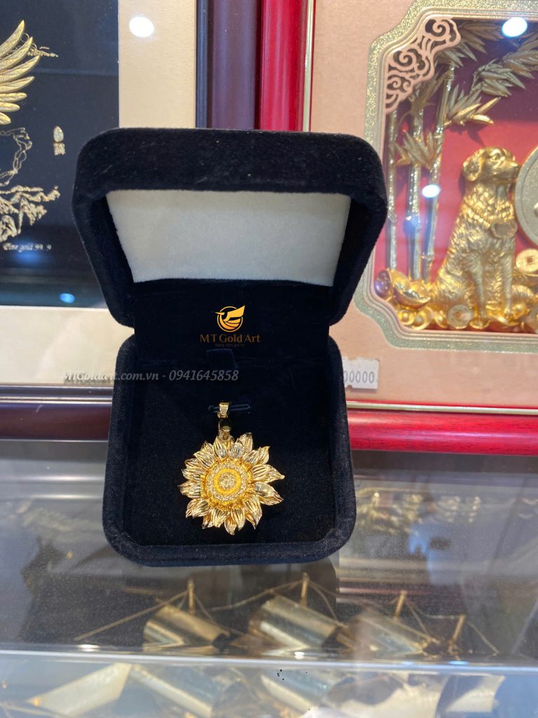 quà 20 10 tặng bạn gái- mặt dây truyền hoa hướng dương
