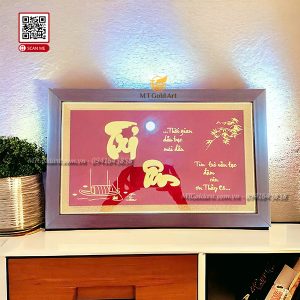 Tranh Chữ Tri Ân – Món Quà Vàng Gửi Trọn Ân Tình qua 20 11 tang thay co giao tranh chu tri an dat vang