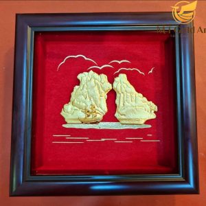 Tranh Vịnh Hạ Long 20 x 20cm qua tang doi tac nuoc ngoai tranh vinh ha long