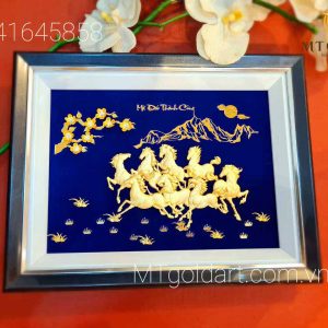 qua tang doi tac tranh bat ma 27x34 dat vang