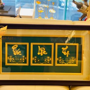 Tranh chữ Phúc Lộc Thọ Thư Pháp qua tang mung tho y nghia