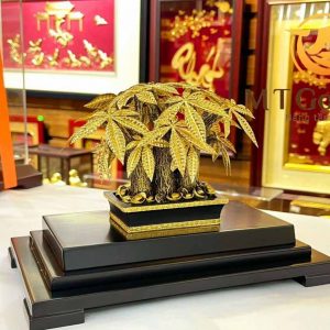 cây kim ngân dát vàng 24k mẫu 02 qua tang sep cay kim ngan
