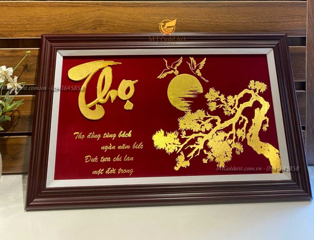 Tranh chữ thọ quà tặng mừng thọ ông bà ý nghĩa