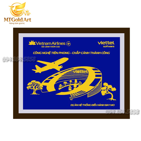 Gợi Ý 39+ Món Quà Tặng Doanh Nghiệp Cao Cấp, Ý Nghĩa, Độc Đáo 2026 Bản thiết kế 3d gửi khách duyệt- tranh thiết kế theo yêu cầu tặng đối tác Viettel- Vietnamariline