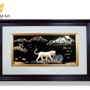 Tranh hổ dát vàng- Quà tặng cao cấp