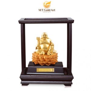 Tượng di lặc ngồi trên đài sen 