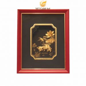 tranh ca vang hoa sen 20x25cm 768x768