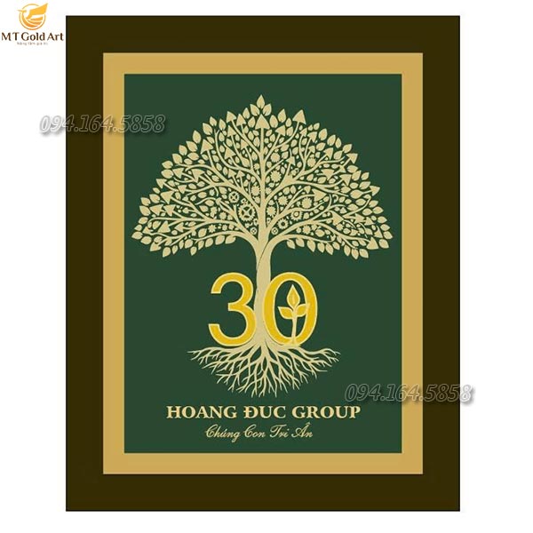 bản thiết kế 3d tranh kỷ niệm 30 năm thành lập Hoàng Đức Group