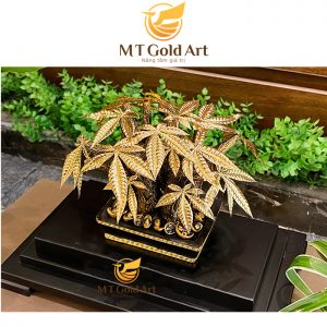 cây kim ngân dát vàng 24k mẫu 02 Cay kim ngan dat vang mau moi 1