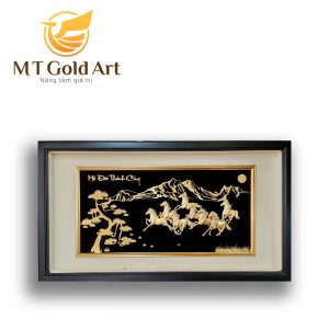 Tranh Mã Đáo Thành Công ( 50x90cm) tranh ngua den