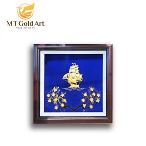 tranh thuyen hoa mai 30x30 mau 02