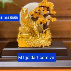 Tượng hổ dát vàng 24k _ MT GOLD ART tuong ho mau 3 1
