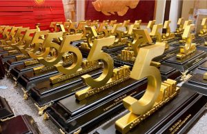 Quà Tặng Nhân Viên Thâm Niên- 115 Biểu trưng dát vàng kỷ niệm 5, 10, 15 năm thành lập HSC hsc 3