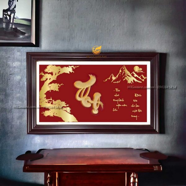 Tranh chữ Thọ- Quà mừng thọ ông bà cao cấp, ý nghĩa