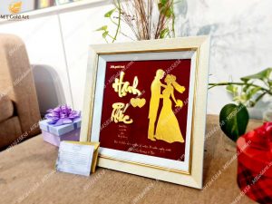 Tranh chữ Hạnh Phúc - Quà tặng kỷ niệm 26 năm ngày cưới.