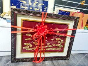 Tranh Hoa Sen Thiết Kế Theo Yêu Cầu- Quà tặng kỷ niệm 20 năm thành lập Công Ty Thái Sơn Nam