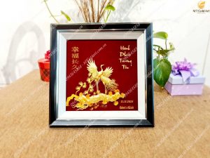 Tranh tùng hạc hiên diên- Quà tặng kỷ niệm ngày cưới Robert và Nicole