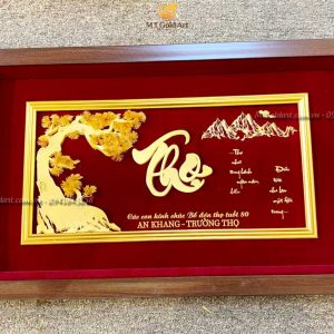 Tranh chữ thọ- quà mưng thọ cụ 80