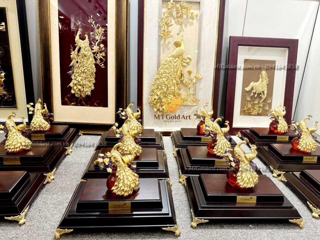 200 Tượng Đôi Công Hoa Đào- Quà Tết 2024 Tặng Khách Hàng Vietinbank Tượng công hoa đào- quà tết khách hàng cao cấp Vietinbank