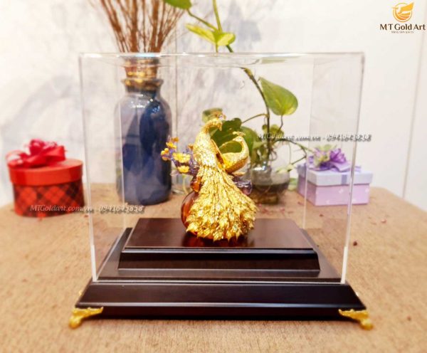 Tượng đôi chim công hoa đào- Quà cưới cao cấp, ý nghĩa