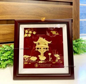 tranh chùa một cột- quà tặng đối tác nước ngoài ý nghĩa
