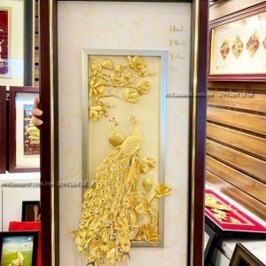 Quà tặng kỷ niệm ngày cưới ý nghĩa- tranh đôi chim công