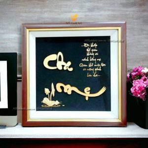 quà tặng cha mẹ- tranh chữ cha mẹ