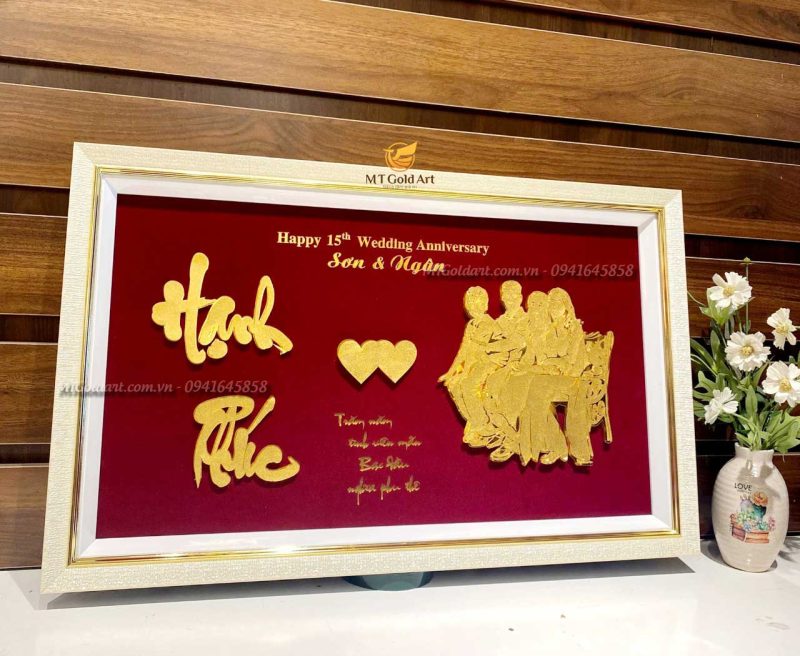 Quà tặng kỷ niệm 15 năm thành lập Sơn- Ngân- tranh thiết kế theo yêu cầu