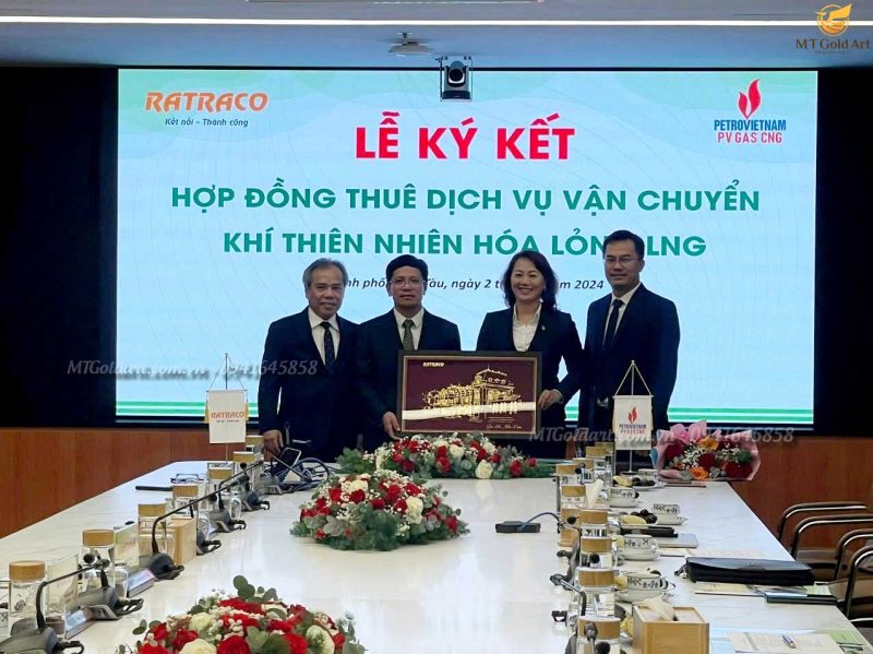 quà tặng đối tác nước ngoài- tranh ga hà nội xưa