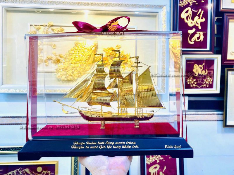 Quà Tặng Sếp Cao Cấp - Mô Hình Thuyền Thuận Buồm Xuôi Gió quà tặng sếp ý nghĩa- mô hình thuyền thuận buồm xuôi gió