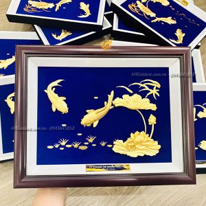 35 Tranh Cá Chép Hoa Sen- Quà Tết Tặng Khách Hàng Viettinbank Chi Nhánh Vĩnh Phúc quà tặng khách hàng vip Viettinbank- tranh cá chép hoa sen