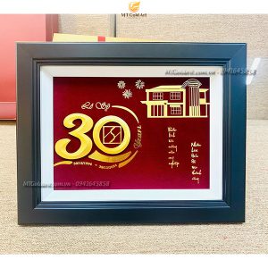 quà tặng kỷ niệm 30 năm thâm niên-anh Lê Sỹ- Agribank- tranh thiết kế theo yêu cầu