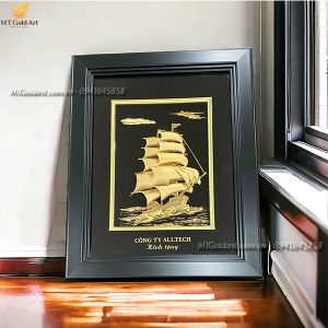 quà tặng sếp nam cao cấp, ý nghĩa- tranh thuyền thuận buồm xuôi gió