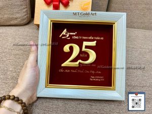 quà tặng kỷ niệm thành lập 25 năm- công ty kiểm toán AS- tranh thiết kế theo yêu cầu