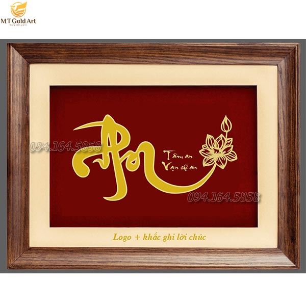 quà tặng cao cấp- tranh chữ an dát vàng quà tặng cao cấp- tranh chữ an dát vàng